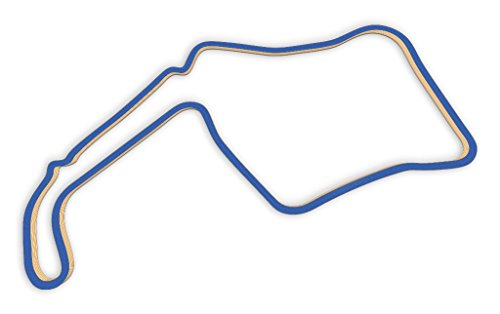 Racetrackart RTA-10472-BL-46 Rennstreckenkontur des Oulton Park GP Circuit-Blau, 46 cm Breite, Spurbreite 1,3 cm, Holz, 45 x 46 x 2.1 cm von Racetrackart