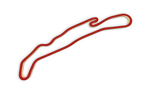 Racetrackart RTA-10475-RD-23 Rennstreckenkontur des Pacific Raceways-Rot, 23 cm Breite, Spurbreite 9mm, Holz, 23 x 23 x 0.9 cm von Racetrackart
