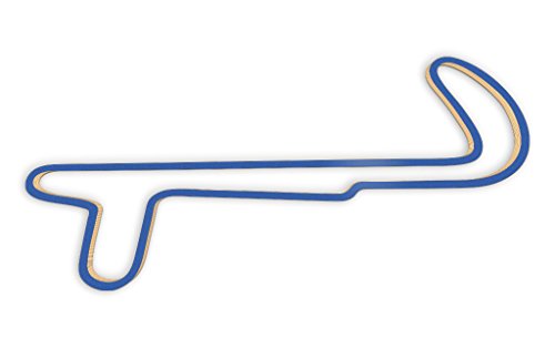 Racetrackart RTA-10476-BL-46 Rennstreckenkontur des Padborg Park Circuit-Blau, 46 cm Breite, Spurbreite 1,3 cm, Holz, 45 x 46 x 2.1 cm von Racetrackart