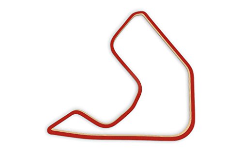 Racetrackart RTA-10487-RD-23 Rennstreckenkontur des Pembrey Circuit-Rot, 23 cm Breite, Spurbreite 9mm, Holz, 23 x 23 x 0.9 cm von Racetrackart