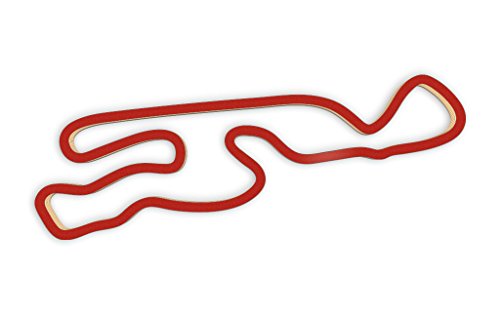 Racetrackart RTA-10495-RD-46 Rennstreckenkontur des Pinarbasi Kart Circuit-Rot, 46 cm Breite, Spurbreite 1,3 cm, Holz, 45 x 46 x 2.1 cm von Racetrackart