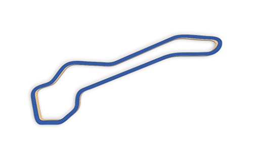 Racetrackart RTA-10497-BL-46 Rennstreckenkontur des Pittsburgh International Race Complex-Blau, 46 cm Breite, Spurbreite 1,3 cm, Holz, 45 x 46 x 2.1 cm von Racetrackart