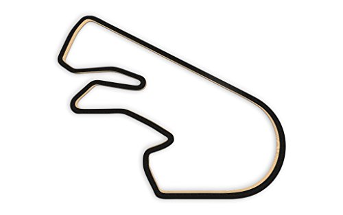 Racetrackart RTA-10505-BK-46 Rennstreckenkontur des Pocono Int l Raceway Southeast Course 3-Schwarz, 46 cm Breite, Spurbreite 1,3 cm, Holz, 45 x 46 x 2.1 cm von Racetrackart