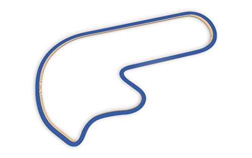 Racetrackart RTA-10507-BL-23 Rennstreckenkontur des Pocono International Raceway North Course-Blau, 23 cm Breite, Spurbreite 9mm, Holz, 23 x 23 x 0.9 cm von Racetrackart