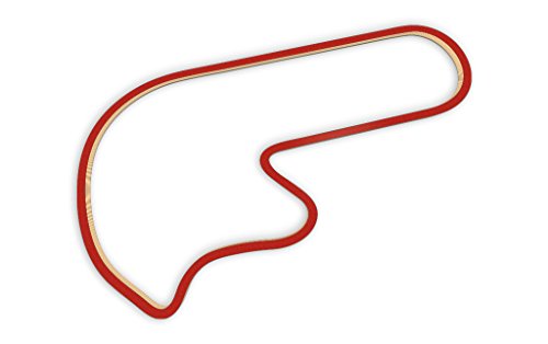 Racetrackart RTA-10507-RD-23 Rennstreckenkontur des Pocono International Raceway North Course-Rot, 23 cm Breite, Spurbreite 9mm, Holz, 23 x 23 x 0.9 cm von Racetrackart