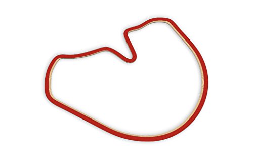 Racetrackart RTA-10509-RD-46 Rennstreckenkontur des Pocono International Raceway South Course-Rot, 46 cm Breite, Spurbreite 1,3 cm, Holz, 45 x 46 x 2.1 cm von Racetrackart