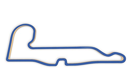 Racetrackart RTA-10513-BL-46 Rennstreckenkontur des Pomona Road Circuit-Blau, 46 cm Breite, Spurbreite 1,3 cm, Holz, 45 x 46 x 2.1 cm von Racetrackart
