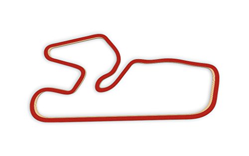 Racetrackart RTA-10518-RD-46 Rennstreckenkontur des Pueblo Motorsports Park-Rot, 46 cm Breite, Spurbreite 1,3 cm, Holz, 45 x 46 x 2.1 cm von Racetrackart