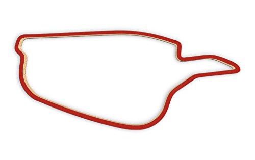 Racetrackart RTA-10521-RD-46 Rennstreckenkontur des Pukekohe Park Raceway 2.91km-Rot, 46 cm Breite, Spurbreite 1,3 cm, Holz, 45 x 46 x 2.1 cm von Racetrackart