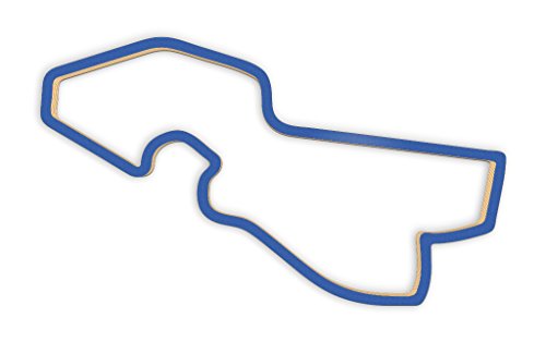 Racetrackart RTA-10531-BL-46 Rennstreckenkontur des Raceway at Belle Isle 1998-Blau, 46 cm Breite, Spurbreite 1,3 cm, Holz, blau, 45 x 46 x 2.1 cm von Racetrackart