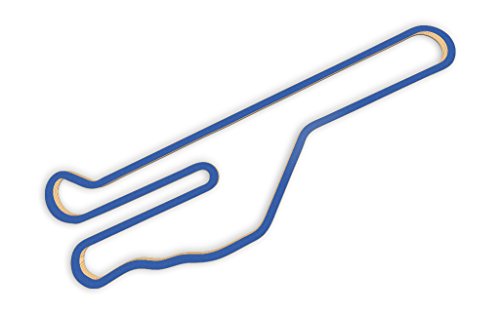 Racetrackart RTA-10537-BL-23 Rennstreckenkontur des Riverside International Raceway Old-Blau, 23 cm Breite, Spurbreite 9mm, Holz, 23 x 23 x 0.9 cm von Racetrackart