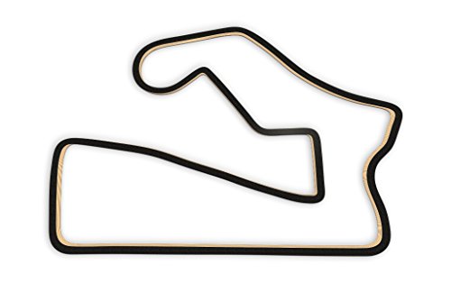 Racetrackart RTA-10539-BK-46 Rennstreckenkontur des Road America-Schwarz, 46 cm Breite, Spurbreite 1,3 cm, Holz, 45 x 46 x 2.1 cm von Racetrackart