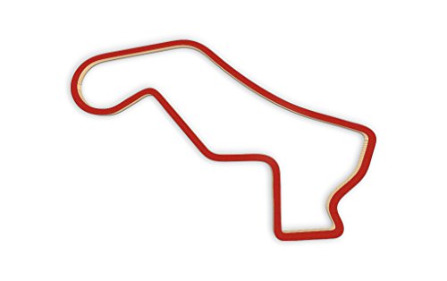 Racetrackart RTA-10540-RD-46 Rennstreckenkontur des Road America Short-Rot, 46 cm Breite, Spurbreite 1,3 cm, Holz, 45 x 46 x 2.1 cm von Racetrackart