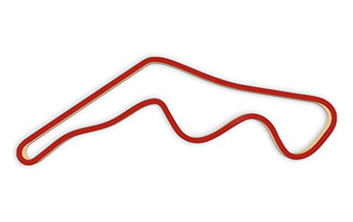 Racetrackart RTA-10555-RD-46 Rennstreckenkontur des Ruapuna Speedway B Circuit-Rot, 46 cm Breite, Spurbreite 1,3 cm, Holz, 45 x 46 x 2.1 cm von Racetrackart