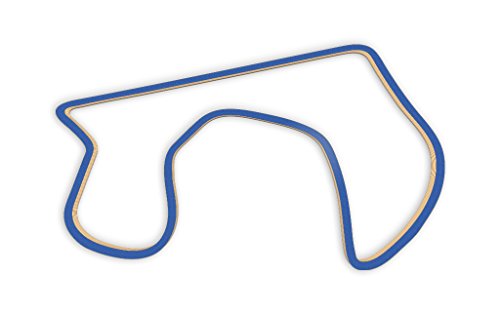 Racetrackart RTA-10572-BL-46 Rennstreckenkontur des Shannonville Motorsport Park Fabi Circuit-Blau, 46 cm Breite, Spurbreite 1,3 cm, Holz, 45 x 46 x 2.1 cm von Racetrackart