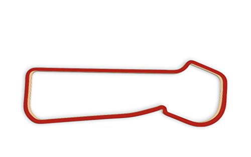 Racetrackart RTA-10583-RD-46 Rennstreckenkontur des Snetterton Motor Racing Circuit 200-Rot, 46 cm Breite, Spurbreite 1,3 cm, Holz, rot, 45 x 46 x 2.1 cm von Racetrackart