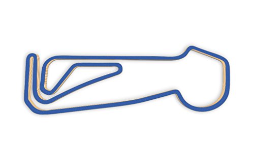 Racetrackart RTA-10584-BL-46 Rennstreckenkontur des Snetterton Motor Racing Circuit 300-Blau, 46 cm Breite, Spurbreite 1,3 cm, Holz, blau, 45 x 46 x 2.1 cm von Racetrackart