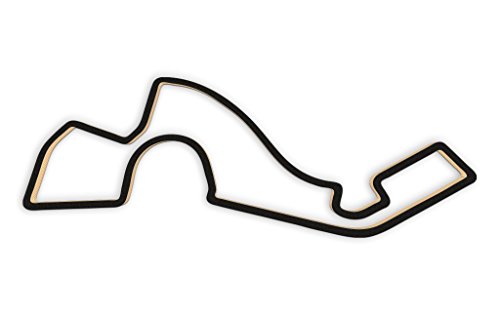 Racetrackart RTA-10585-BK-23 Rennstreckenkontur des Sochi Grand Prix Circuit-Schwarz, 23 cm Breite, Spurbreite 9mm, Holz, 23 x 23 x 0.9 cm von Racetrackart