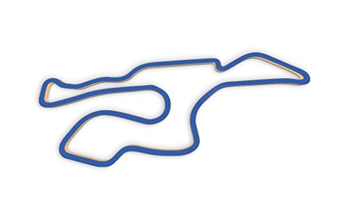 Racetrackart RTA-10587-BL-46 Rennstreckenkontur des Sonoma Infineon Raceway Indy Moto Course-Blau, 46 cm Breite, Spurbreite 1,3 cm, Holz, 45 x 46 x 2.1 cm von Racetrackart