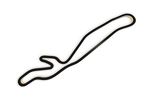 Racetrackart RTA-10591-BK-46 Rennstreckenkontur des Spokane Raceway Park Long Road Course-Schwarz, 46 cm Breite, Spurbreite 1,3 cm, Holz, 45 x 46 x 2.1 cm von Racetrackart