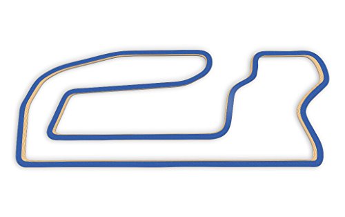 Racetrackart RTA-10594-BL-46 Rennstreckenkontur des Spring Mountain Motorsports Ranch 2.1 Mile-Blau, 46 cm Breite, Spurbreite 1,3 cm, Holz, 45 x 46 x 2.1 cm von Racetrackart