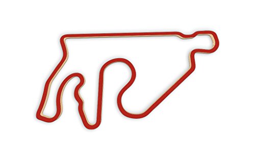 Racetrackart RTA-10597-RD-46 Rennstreckenkontur des Spring Mountain Motorsports Ranch 2.4-Rot, 46 cm Breite, Spurbreite 1,3 cm, Holz, 45 x 46 x 2.1 cm von Racetrackart