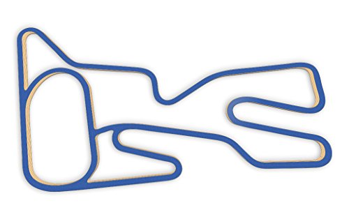 Racetrackart RTA-10604-BL-23 Rennstreckenkontur des Stockholm Motorsports Park-Blau, 23 cm Breite, Spurbreite 9mm, Holz, 23 x 23 x 0.9 cm von Racetrackart