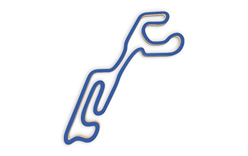 Racetrackart RTA-10607-BL-23 Rennstreckenkontur des Sumas International Motorsports Academy-Full-Blau, 23 cm Breite, Spurbreite 9mm, Holz, 23 x 23 x 0.9 cm von Racetrackart