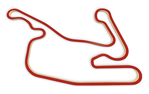 Racetrackart RTA-10614-RD-46 Rennstreckenkontur des Summit Point Raceway Shenandoah DE Circuit-Rot, 46 cm Breite, Spurbreite 1,3 cm, Holz, 45 x 46 x 2.1 cm von Racetrackart