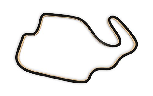 Racetrackart RTA-10617-BK-23 Rennstreckenkontur des Sydney Motorsport Park Amaroo South Circuit-Schwarz, 23 cm Breite, Spurbreite 9mm, Holz, 23 x 23 x 0.9 cm von Racetrackart