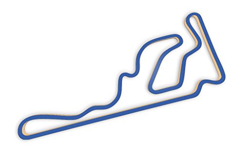 Racetrackart RTA-10628-BL-23 Rennstreckenkontur des Taupo Motorsport Park Track 4-Blau, 23 cm Breite, Spurbreite 9mm, Holz, 23 x 23 x 0.9 cm von Racetrackart