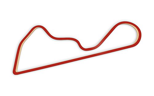 Racetrackart RTA-10629-RD-46 Rennstreckenkontur des Teretonga Park Raceway-Rot, 46 cm Breite, Spurbreite 1,3 cm, Holz, 45 x 46 x 2.1 cm von Racetrackart