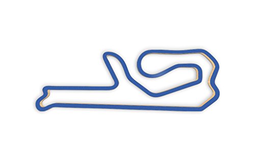 Racetrackart RTA-10636-BL-46 Rennstreckenkontur des The Ridge Motorsports Park-Blau, 46 cm Breite, Spurbreite 1,3 cm, Holz, 45 x 46 x 2.1 cm von Racetrackart