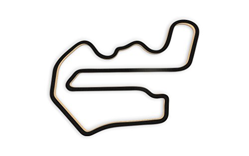 Racetrackart RTA-10641-BK-46 Rennstreckenkontur des Thunderhill Raceway Park-Schwarz, 46 cm Breite, Spurbreite 1,3 cm, Holz, 45 x 46 x 2.1 cm von Racetrackart