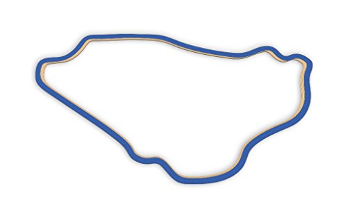 Racetrackart RTA-10669-BL-46 Rennstreckenkontur des Virginia International Raceway Patriot Course-Blau, 46 cm Breite, Spurbreite 1,3 cm, Holz, 45 x 46 x 2.1 cm von Racetrackart