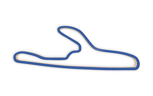 Racetrackart RTA-10670-BL-46 Rennstreckenkontur des Virginia International Raceway South Course-Blau, 46 cm Breite, Spurbreite 1,3 cm, Holz, 45 x 46 x 2.1 cm von Racetrackart