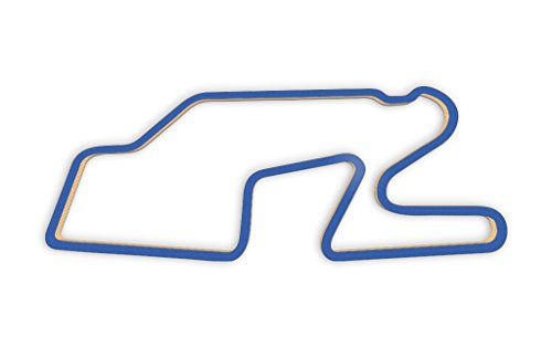 Racetrackart RTA-10674-BL-23 Rennstreckenkontur des Watkins Glen International-Blau, 23 cm Breite, Spurbreite 9mm, Holz, 23 x 23 x 0.9 cm von Racetrackart
