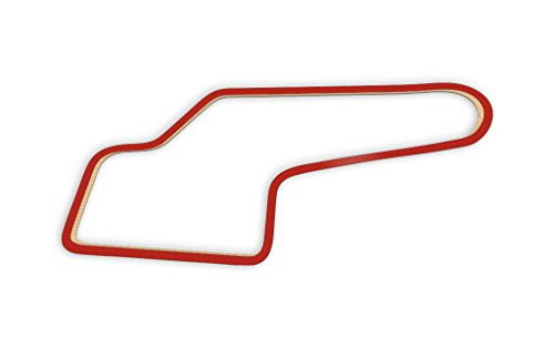 Racetrackart RTA-10676-RD-23 Rennstreckenkontur des Watkins Glen International Short-Rot, 23 cm Breite, Spurbreite 9mm, Holz, 23 x 23 x 0.9 cm von Racetrackart