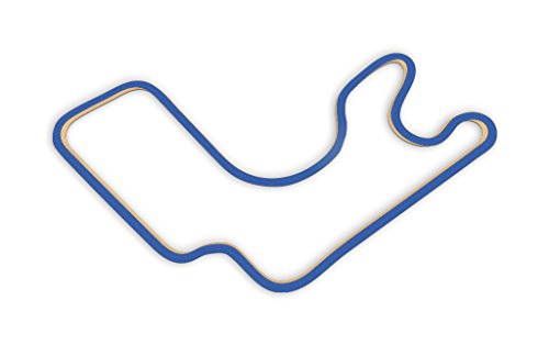 Racetrackart RTA-10686-BL-23 Rennstreckenkontur des Winton Motor Raceway Short-Blau, 23 cm Breite, Spurbreite 9mm, Holz, 23 x 23 x 0.9 cm von Racetrackart