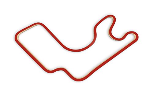 Racetrackart RTA-10686-RD-46 Rennstreckenkontur des Winton Motor Raceway Short-Rot, 46 cm Breite, Spurbreite 1,3 cm, Holz, 45 x 46 x 2.1 cm von Racetrackart