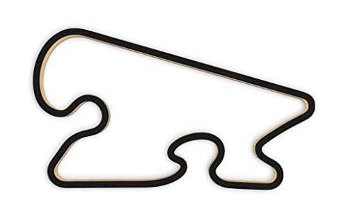 Racetrackart RTA-10705-BK-46 Rennstreckenkontur des Autodromo di Modena-Schwarz, 46 cm Breite, Spurbreite 1,3 cm, Holz, 45 x 46 x 2.1 cm von Racetrackart