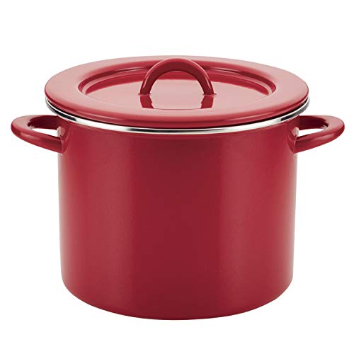 Rachael Ray 47626 Create Delicious Suppentopf mit Deckel, stahl, Rot schimmernd von Rachael Ray