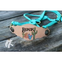 Cactus Bronc Halfter - Punziertes & Handgeschnitztes Pferdehalfter Vonrf Tack von RachelFailCustomTack