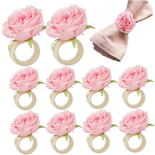 12pcs Blume Serviettenringe künstliche Rosenblumen -Servietten Ringe Tischeinstellung Dekor für Weihnachtshochzeitsfeier Bankett 12pcs Blume Serviettenringe künstliche Rosenblumen -Servietten Ringe Tischeinstellung Dekor für Weihnachtshochzeitsfeier Bankett von Rachlicy