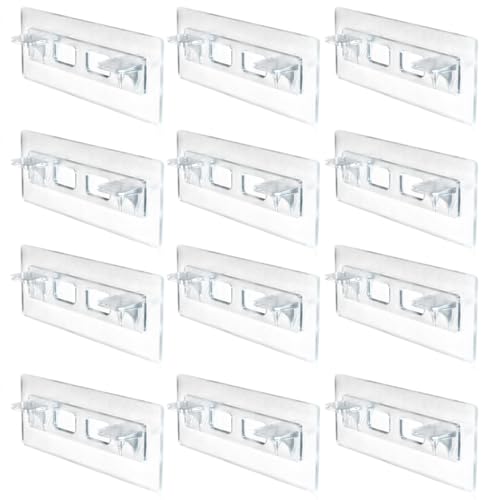 12pcs Regalunterstützung PEGS Selbstkleber Acrylschrank -Regal -Clips mit starker für Möbelbuchhandelschrankschrank 5.9x2, 8 Zoll von Rachlicy