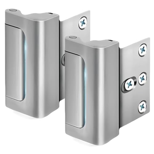 2-teiliges Sicherheitstürschloss für zu Hause mit Schrauben. Robuste Sicherheitstürschlösser aus Metall mit 3-Zoll-Stopp. Manipulationssichere praktische Werkzeuge von Rachlicy