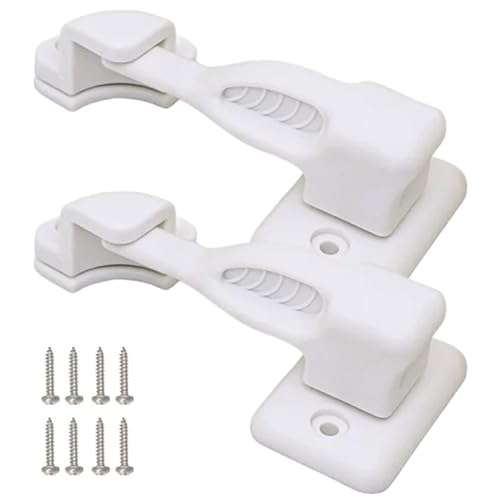 2pcs Schranktür Riegel 3, 8x1.8 Anti Korrosion Nylon 360 ° Rotationsschrank Türriegel für Boots Wohnmobilmöbel von Rachlicy