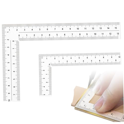2pcs Winkel Lineal 90 ° L -Form -Lineal Edelstahl Rahmenquadrat von Rachlicy