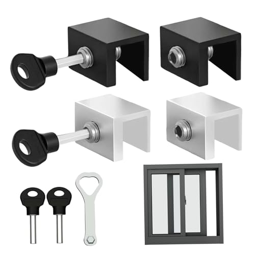 4PCS Schiebebefensterschlösser einstellbare Keyed Fenster Stopper Sicherheit für Kindersicherheit Patio Schlafzimmer Home Office von Rachlicy