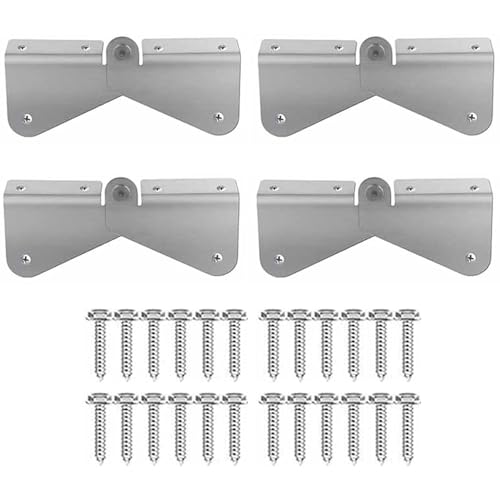 4pcs Downspout Scharniere Edelstahl -Rinnenscharnier mit Schrauben Easy DIY Installation auf beliebiger Größe Rechteck oder quadratischer Abwärtsspitze von Rachlicy